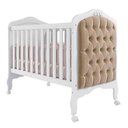 Ver imagem 1 de Berço Americano que Vira Cama Harmonia com Capitone Branco - Permóbili Baby 100% Mdf