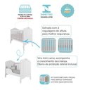 Ver imagem 5 de Berço Americano que Vira Cama Harmonia com Capitone Branco - Permóbili Baby 100% Mdf
