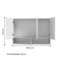 Ver imagem 4 de Armário Suspenso Para Quarto 0,90 Milão 3 Portas Branco EJ Móveis