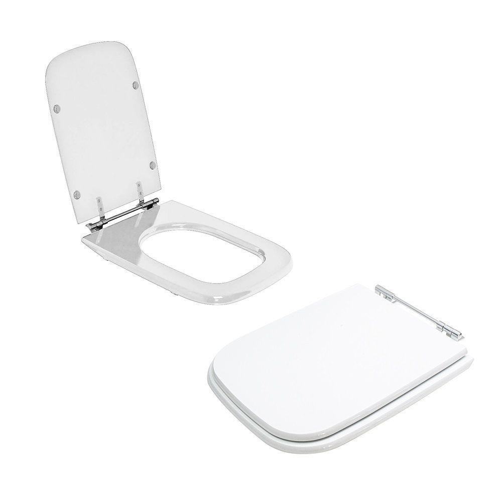 Tampa Vaso Sanitário Poliester Acrilico Tivoli Branco para Bacia Ideal Standard - 2