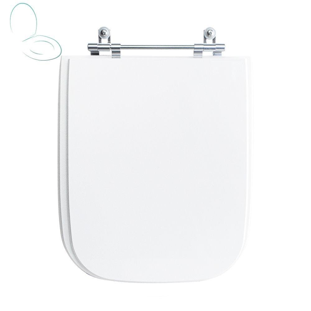 Tampa Vaso Sanitário Poliester Acrilico Tivoli Branco para Bacia Ideal Standard - 1