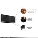 Ver imagem 4 de Armário Aéreo Valentina 120cm 3 Portas MDF Preto Gran Belo