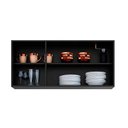 Ver imagem 2 de Armário Aéreo Valentina 120cm 3 Portas MDF Preto Gran Belo