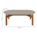Ver imagem 2 de Mesa de Centro Oval Colombo Off White Cedro