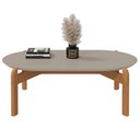 Ver imagem 1 de Mesa de Centro Oval Colombo Off White Cedro