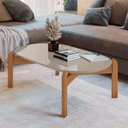 Ver imagem 3 de Mesa de Centro Oval Colombo Off White Cedro