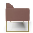 Ver imagem 4 de Sofá Namoradeira Base Industrial Dourado Marisa Veludo Rosê D03 - D'Rossi