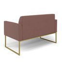Ver imagem 5 de Sofá Namoradeira Base Industrial Dourado Marisa Veludo Rosê D03 - D'Rossi