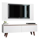Ver imagem 2 de Rack Madesa Le Mans e Painel para Tv até 55 Polegadas 2 Portas - Branco/rustic