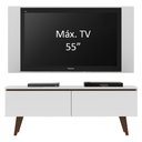 Ver imagem 4 de Rack Madesa Le Mans e Painel para Tv até 55 Polegadas 2 Portas - Branco/rustic