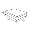 Ver imagem 4 de Cama Box Baú Blindado Viúva King Design Sintético Branco 128x188x41
