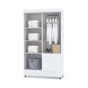 Ver imagem 3 de Guarda Roupa Solteiro 4 Portas 102 Cm Rio Plus Branco - Pallazio