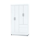 Ver imagem 1 de Guarda Roupa Solteiro 4 Portas 102 Cm Rio Plus Branco - Pallazio