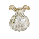 Ver imagem 1 de Vaso De Murano Transparente E Dourado Trouxinha 12x12cm