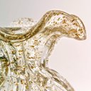 Ver imagem 3 de Vaso De Murano Transparente E Dourado Trouxinha 12x12cm