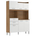 Ver imagem 7 de Kit Cozinha Compacta 6 Portas 2 Gavetas Harmonia D02 Amendola/Branco - Mpozenato
