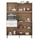 Ver imagem 3 de Kit Cozinha Compacta 6 Portas 2 Gavetas Harmonia D02 Amendola/Branco - Mpozenato