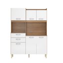 Ver imagem 1 de Kit Cozinha Compacta 6 Portas 2 Gavetas Harmonia D02 Amendola/Branco - Mpozenato