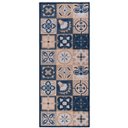 Ver imagem 2 de Kit 3 Peças Tapete Cozinha Passadeira Antiderrapante Domani:ladrilho Azul/3 Peças
