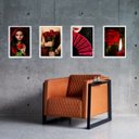 Ver imagem 2 de Kit 4 Quadros Umbanda - Maria Padilha 33x24cm:madeira Preta