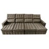 Sofá Retrátil e Reclinável 3.20m Molas Ensacadas e Costura Tripla Cama inBox Nobre Suede Castor - 5