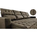 Ver imagem 4 de Sofá Retrátil e Reclinável 3.20m Molas Ensacadas e Costura Tripla Cama inBox Nobre Suede Castor