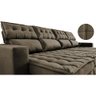 Sofá Retrátil e Reclinável 3.20m Molas Ensacadas e Costura Tripla Cama inBox Nobre Suede Castor - 4