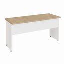 Ver imagem 6 de Mesa Escrivaninha 150cm Pés Painel com Gaveteiro Suspenso F5 Office Cor:Macadâmia com Branco