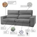Ver imagem 4 de Sofá Retrátil e Reclinável 274cm para Sala de Estar Tóquio