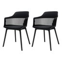 Ver imagem 1 de Kit 2 Cadeiras Polipropileno Marcela Preta Cozinha Jantar