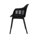 Ver imagem 4 de Kit 2 Cadeiras Polipropileno Marcela Preta Cozinha Jantar