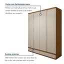 Ver imagem 6 de Guarda Roupa Casal 4 Portas com 5 Gavetas 100% MDF Urbano