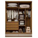 Ver imagem 4 de Guarda Roupa Casal 4 Portas com 5 Gavetas 100% MDF Urbano