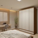 Ver imagem 1 de Guarda Roupa Casal 4 Portas com 5 Gavetas 100% MDF Urbano