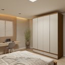 Ver imagem 1 de Guarda-Roupa 4 Portas 5 Gavetas MDF Urbano
