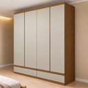 Ver imagem 1 de Guarda Roupa Casal 4 Portas com 5 Gavetas 100% MDF Urbano