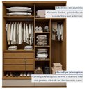 Ver imagem 7 de Guarda Roupa Casal 4 Portas com 5 Gavetas 100% MDF Urbano