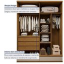 Ver imagem 5 de Guarda-roupa 4 Portas 3 Gavetas 100% Mdf Urbano