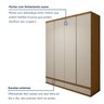 Guarda-roupa 4 Portas 3 Gavetas 100% Mdf Urbano - 6