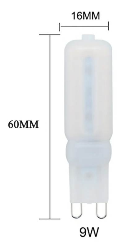 10 Lâmpadas Led Halopin G9 9w Alta Performance Brilho 110v Branco Frio - 3
