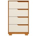Ver imagem 6 de Cômoda para Quarto Pequena 4 Gavetas 70cm Lody A04 Flex Cinamomo Off White - Lyam Decor