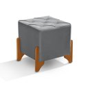 Ver imagem 1 de Puff Banqueta Kansas Toque Aveludado Desenho Costura Soft