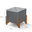 Ver imagem 4 de Puff Banqueta Kansas Toque Aveludado Desenho Costura Soft