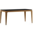 Ver imagem 1 de Mesa de Jantar Aurea 180x90 cm com Vidro Cinamomo Preto - New Ceval