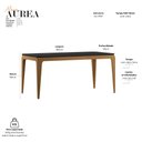 Ver imagem 2 de Mesa de Jantar Aurea 180x90 cm com Vidro Cinamomo Preto - New Ceval