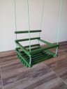 Ver imagem 2 de Balanço Gangorra Infantil Madeira 35x35 Verde Suporta 80kg