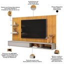 Ver imagem 4 de Painel Ripado Tv 60 Pol com Bancada Suspensa 179cm Joan D05 Cedro Bali - Lyam Decor