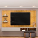 Ver imagem 2 de Painel Ripado Tv 60 Pol com Bancada Suspensa 179cm Joan D05 Cedro Bali - Lyam Decor