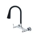 Ver imagem 1 de Torneira Misturador Parede Flexível Luxo Preto Fosco 1/4V