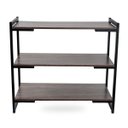 Ver imagem 2 de Estante 3 Prateleiras Slim Preto/Marromle